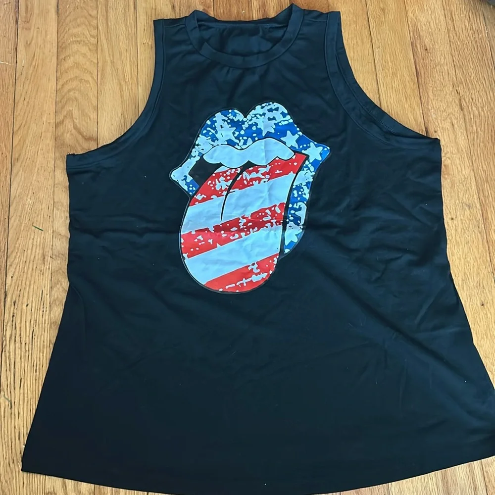 The Rolling Stones Tee Tank Women’s Sleeveless Vintage Tongue Shirt NWOT - Picture 1 of 8